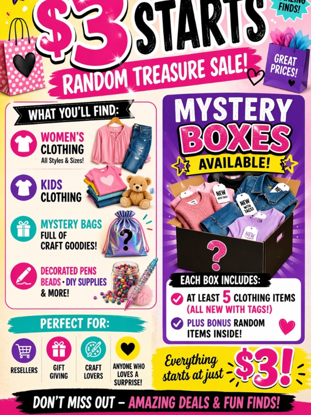 Mystery Bag Craft Items 10 Items